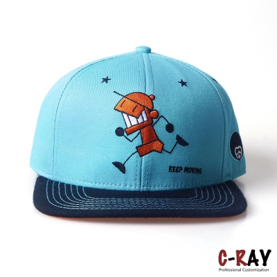 Wholesale Small MOQ Custom Embroidery 6 Panel Snapback Cap Hat