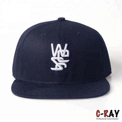 breathable cotton 6 panels snapback cap with embroidery logo