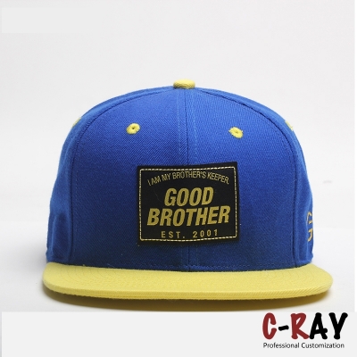high quality snapback cap wth woven patch 