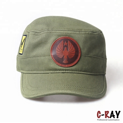皮革标军帽army hat001