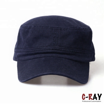 China Factory Fashion Man Military US Twill Peaked navy blue Hat Cap