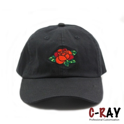 Fashion rose dad hat unstructured baseball cap dad hat cap