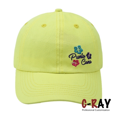 custom embroidery 6 panel cotton baseball cap dad hat