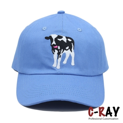 Wholesaled custom cotton unstructured embroidery baseball caps dad hats
